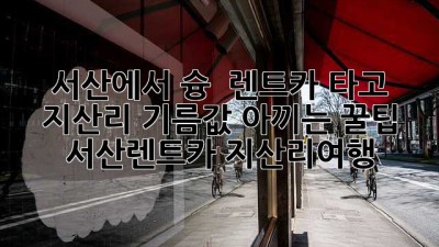 서산에서 슝! 💨 렌트카 타고 지산리 기름값 아끼는 꿀팁 #서산렌트카 #지산리여행